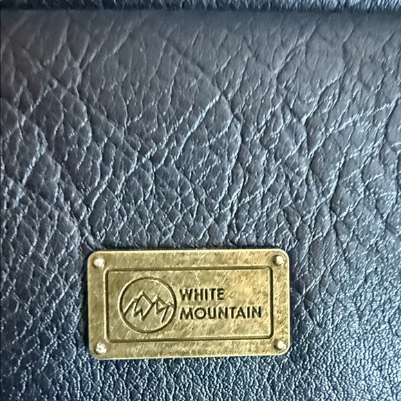 White Mountain Black Faux Leather Embroidered Backpack main image 10